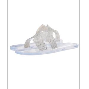 Steven New York Andie Rhinestone Slip On Jelly Sandals Size 9M